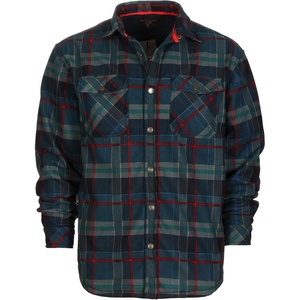 image:imageGioberti Mens Checkered Flannel Jacket With Velvet Underlining54  Dark Green  Red Highlight