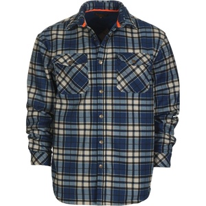 image:imageGioberti Mens Checkered Flannel Jacket With Velvet Underlining66  Gray  Royal Blue  Black