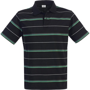 image:imageGioberti Mens Club Stripe Polo Shirt  Short Sleeve Regular Fit Yarn DyeBlack a  Style 937