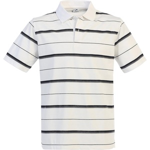 image:imageGioberti Mens Club Stripe Polo Shirt  Short Sleeve Regular Fit Yarn DyeWhite  Style 937
