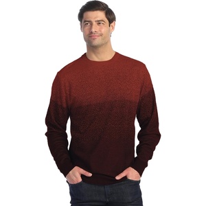 image:imageGioberti Mens Jacquard Crew Neck Pullover SweaterRed B