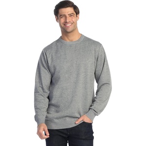 image:imageGioberti Mens Jacquard Crew Neck Pullover SweaterSolid Gray