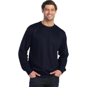 image:imageGioberti Mens Jacquard Crew Neck Pullover SweaterSolid Navy