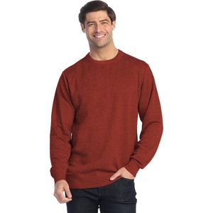image:imageGioberti Mens Jacquard Crew Neck Pullover SweaterSolid Red
