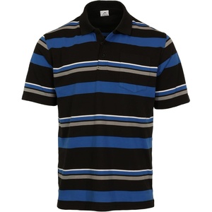 image:imageGioberti Mens Multiple Stripe Polo Shirt with PocketBlack B  Style 933