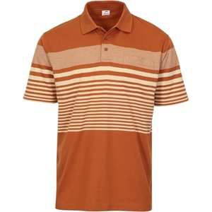 image:imageGioberti Mens Multiple Stripe Polo Shirt with PocketCamel  Style 947