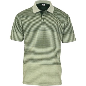 image:imageGioberti Mens Multiple Stripe Polo Shirt with PocketHunter Green  Style 945