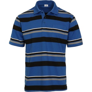 image:imageGioberti Mens Multiple Stripe Polo Shirt with PocketRoyal Blue  Style 933