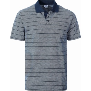 image:imageGioberti Mens Regular Fit Yarn Dye Striped Short Sleeve Polo Shirt with PocketNavy  Style 942
