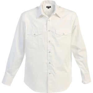 image:imageGioberti Mens Solid Long Sleeve Western Shirt with Pearl Snapon ButtonsWhite 2016