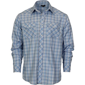 image:imageGioberti Mens Western Plaid Long Sleeve Shirt with Pearl Snapon211w  Light Blue  Yellow  White