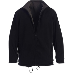 image:imageGioberti Mens Zip Up Reversible Polar Fleece Heavy JacketBlack  Charcoal