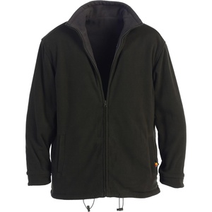 image:imageGioberti Mens Zip Up Reversible Polar Fleece Heavy JacketOlive  Charcoal